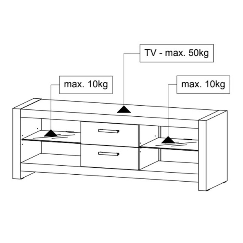 Currelly Unfinished TV Stand for TVs up to 60"