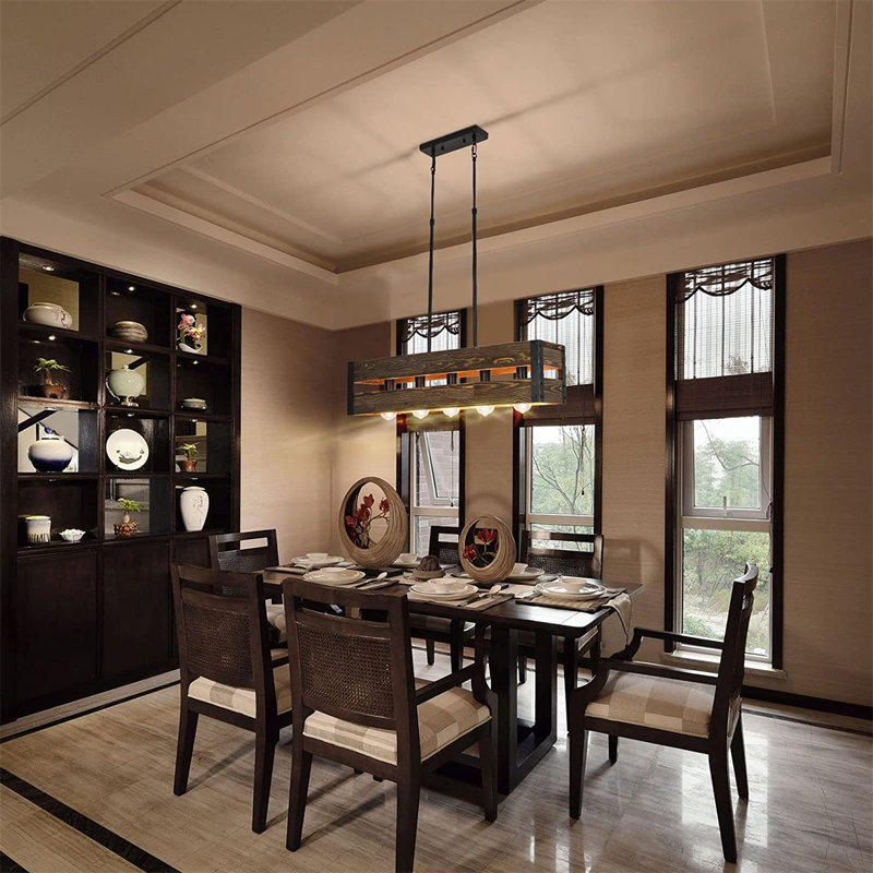 5 - Light Kitchen Island Pendant, Brown