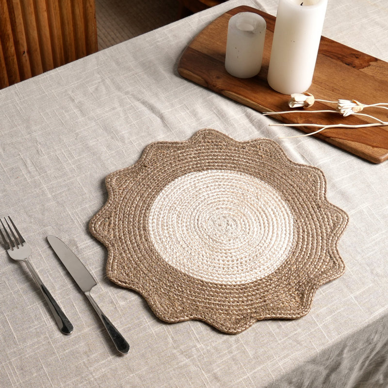 Polyester Solid Colour Placemat, Beige