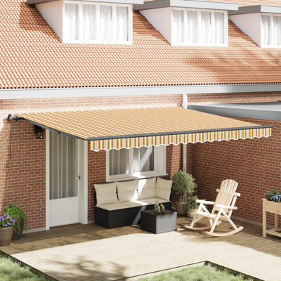 VidaXL Polyester Cover Retractable Patio Awning