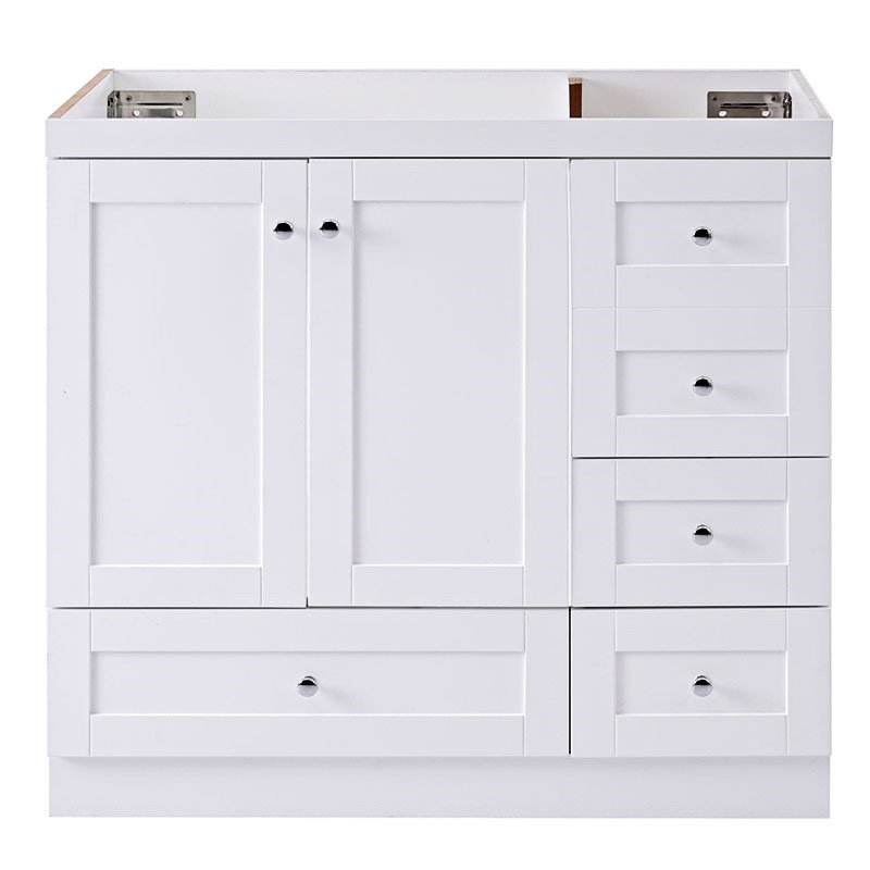 Base de meuble-lavabo simple 35 po seulement, Blanc