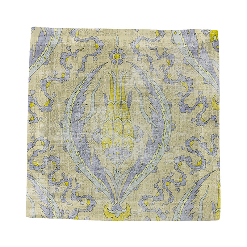 Byzantine Jewel Hemstitch Cocktail 6" Linen/Cotton Napkin, Gold