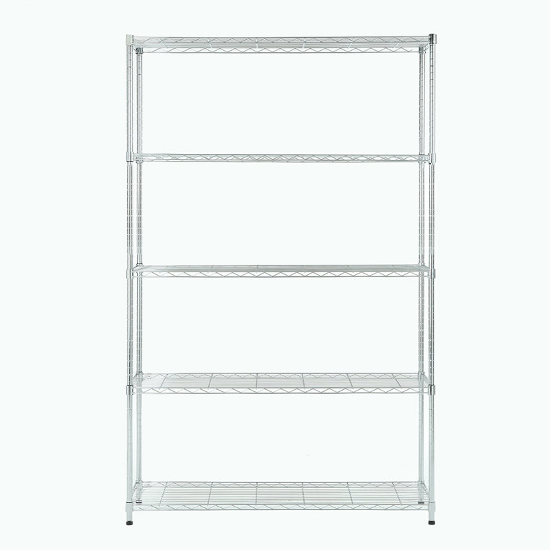 Étagère à 5 niveaux Jazmia, Chrome, H 71,4 po x l 45,3 po x P 15,7 po