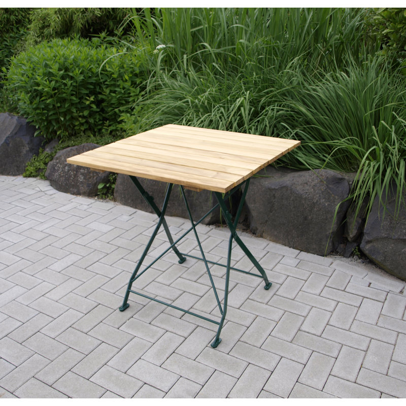 Gaudette 2 - Person Teak Solid Wood Patio Dining Set Square Table