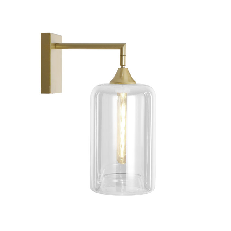 Bonita Armed Sconce, Gold, Clear