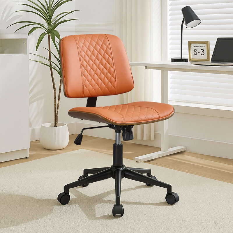 Chaise de bureau Mid-Century, Orange