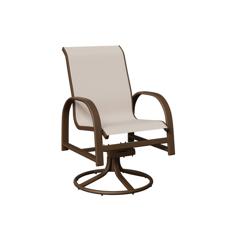 Chaise berçante berçante pivotante Berlin Gardens, Albâtre, Veine d'aluminium et de bois mesquite