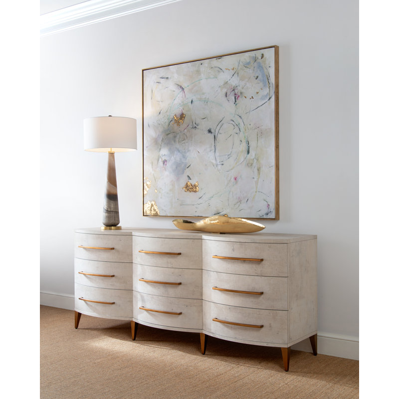 Furling Glass Buffet Lamp