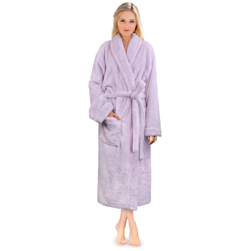 Peignoir en polaire pour femmes avec poches Lamartine, G / TG, Lavande