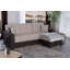 Canapé modulaire Lindsey beige avec similicuir chocolat-104469357