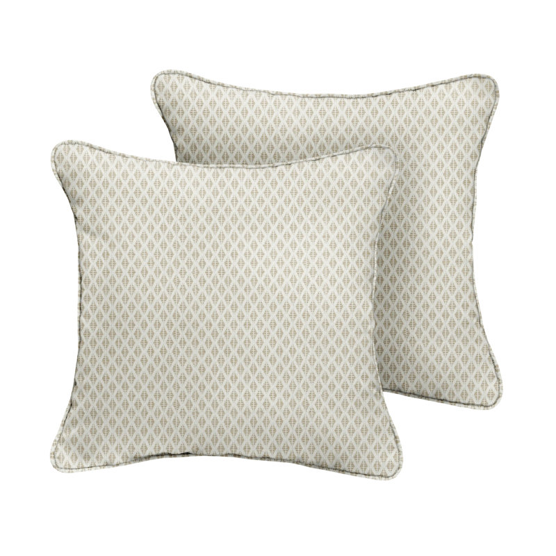 Coussin extérieur Adel Sunbrella, L 18 po x P 18 po, Blanc uni