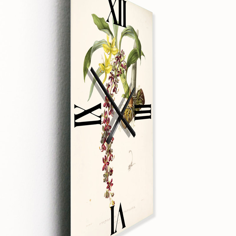 Horloge murale rétro Vintage Flower II, Petit