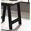 Table de bout de 19 po avec plateau en faux marbre, cadre noir, espace et style