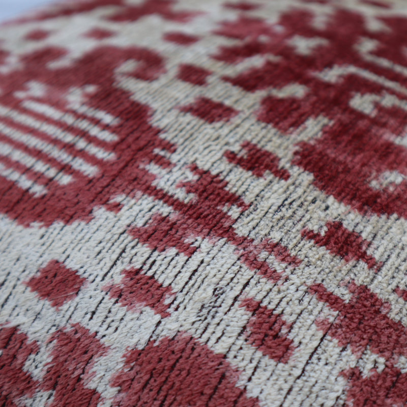 Housse et insert de coussin carré en soie / velours 