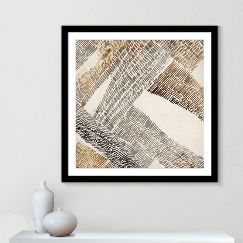 Essence of Neutrality II Print by Casa Fine Arts, 37.5" H x 37.5" W, Black Framed