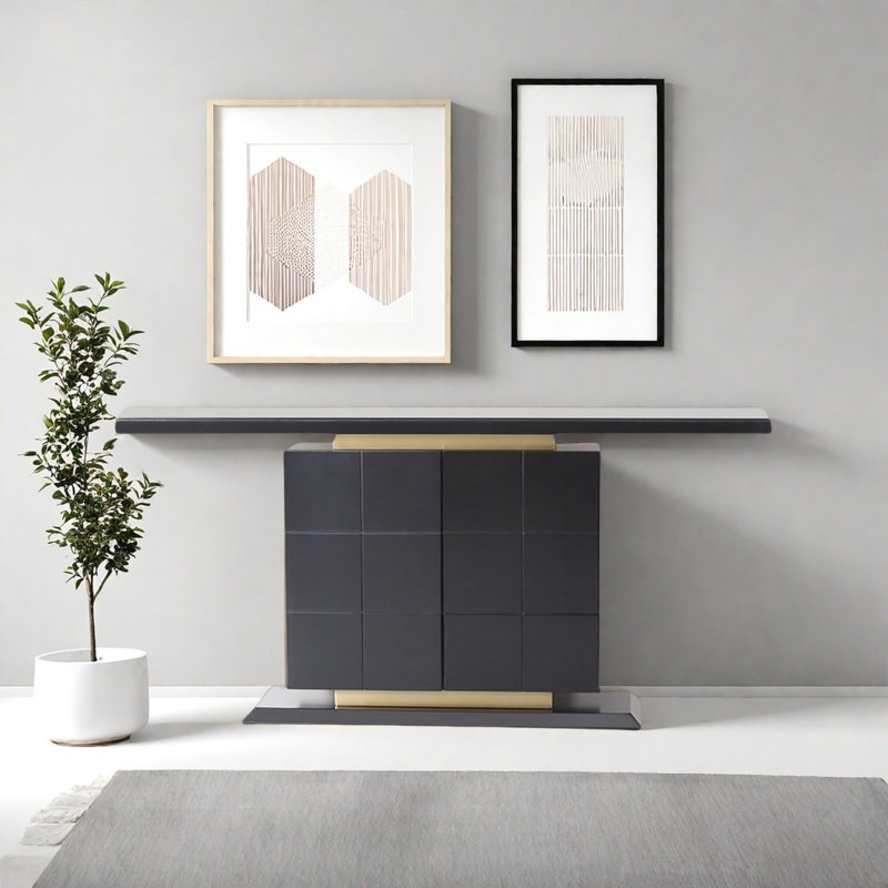 Modern Luxury Console Table, 33.46" H x 62.99" W x 15.75" D