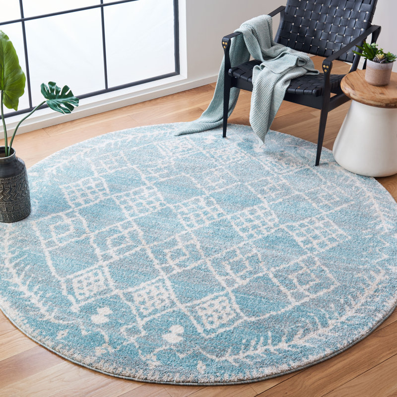 Emberly Performance Southwestern Rug, Round 6'7"