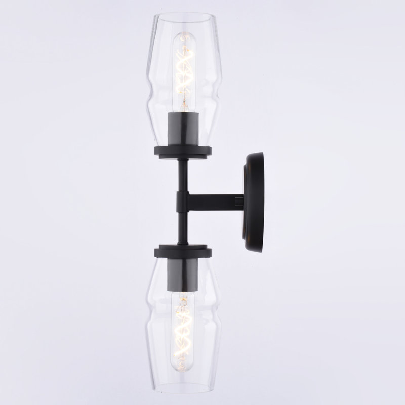 Warren 2-Light 4.75 In. Wide Mid-Century Modern Wall Sconce, Dimmable, LED Compatible, Metal Bathroom Vanity Lighting Fixture, Vertical Or Horizontal Mount Bath Bar