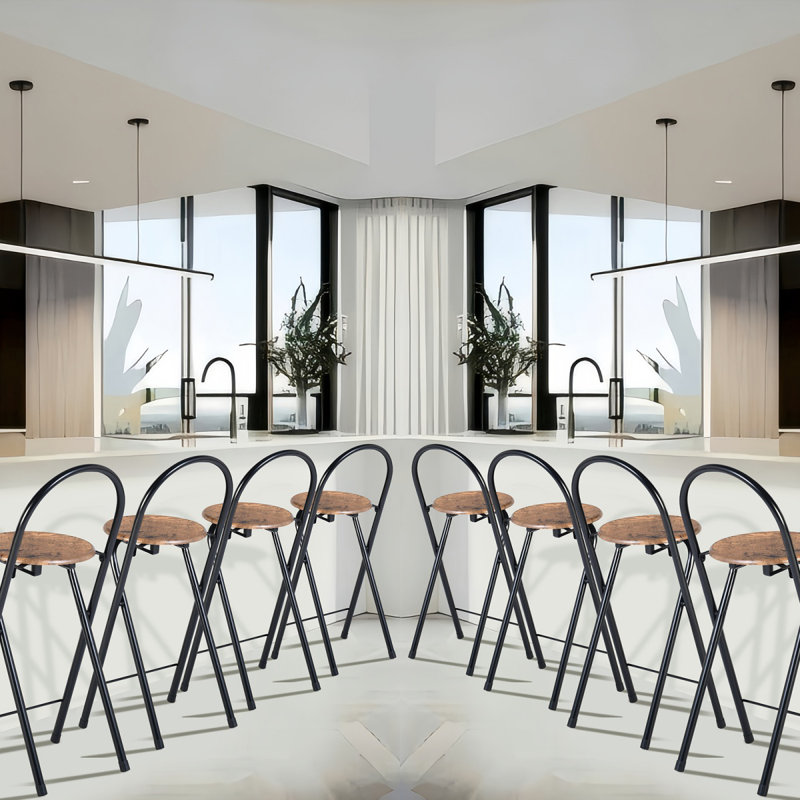 Anastice Counter Stool with Metal Frame