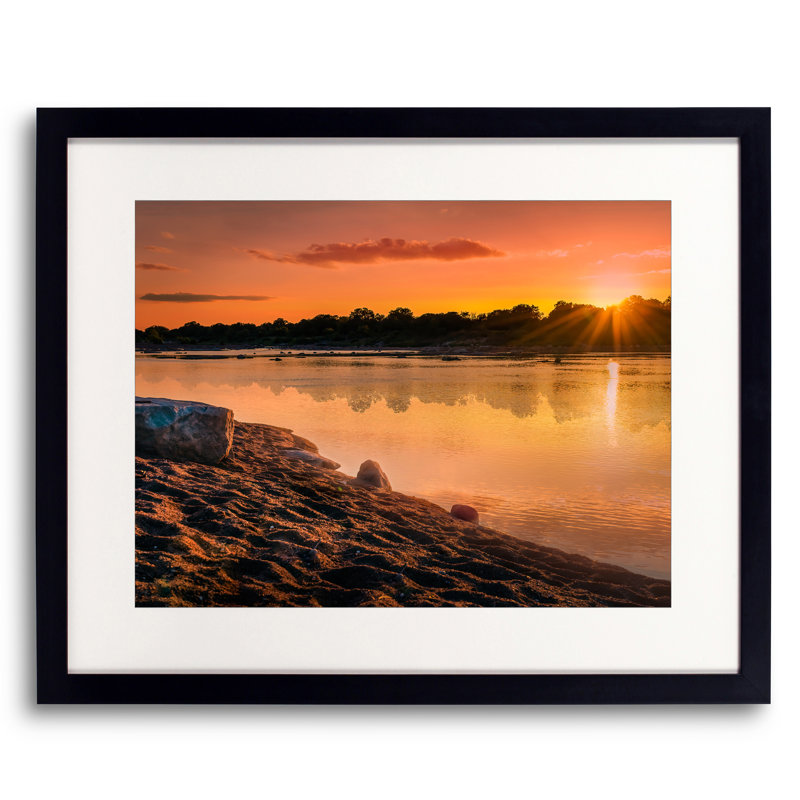 Llano Sunset Print by Beth Sheridan, Black Framed Paper, 17.2" H x 21.2" W
