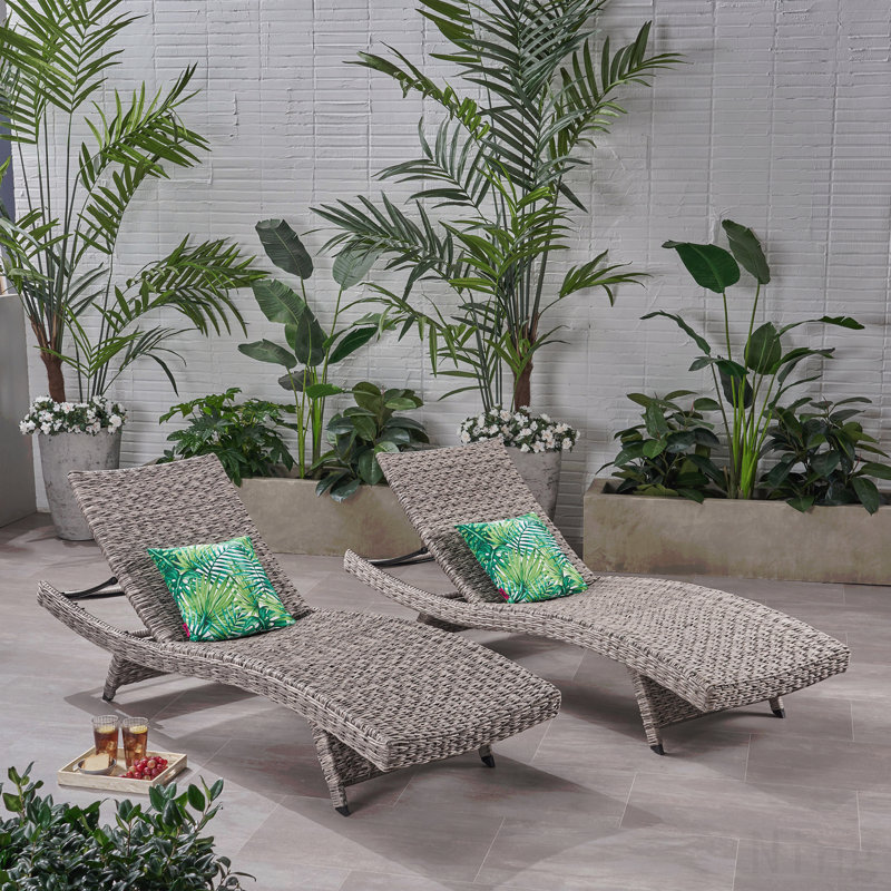 Chaise longue en osier Crete