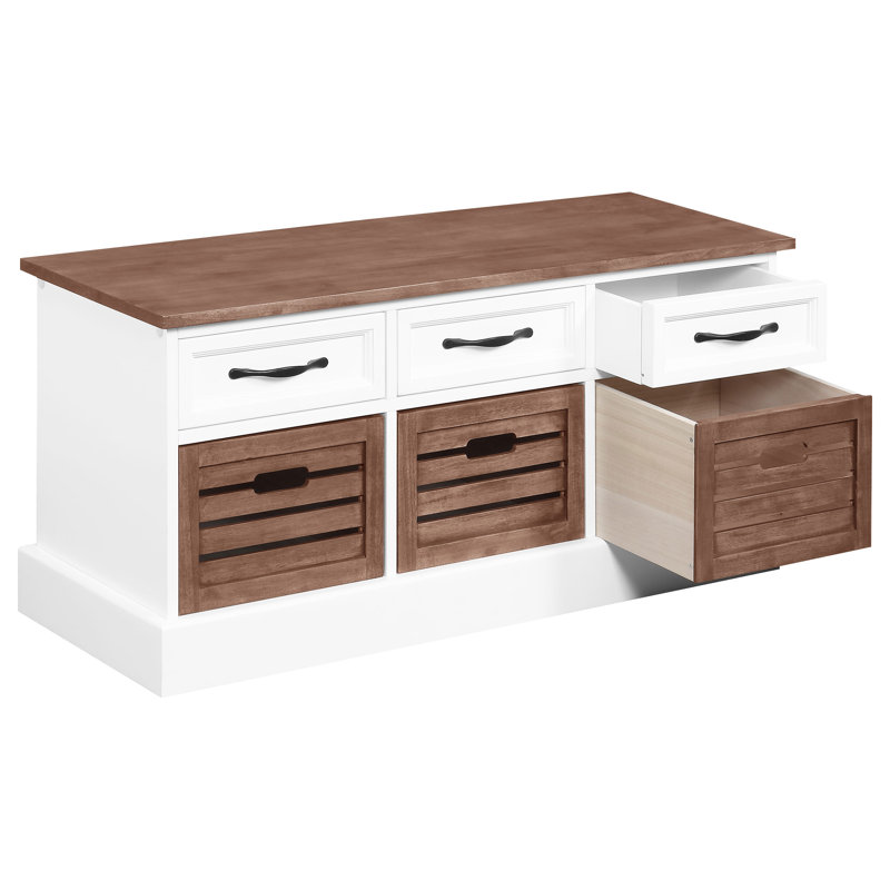 Jinane Storage Bench, Weathered Brown