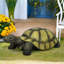 Statues de jardin | Sculpture de tortue réaliste de 34,2 po de hauteur pour porche de cour arrière | Ciment béton | Vert forêt