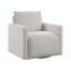 Fauteuil pivotant de 33 po de largeur, fauteuil d'appoint et fauteuil de salon avec structure en bois franc Donnitta