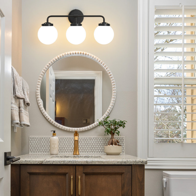 Jaxon Dimmable Vanity Light, Bulbs not Included, 3, Matte Black
