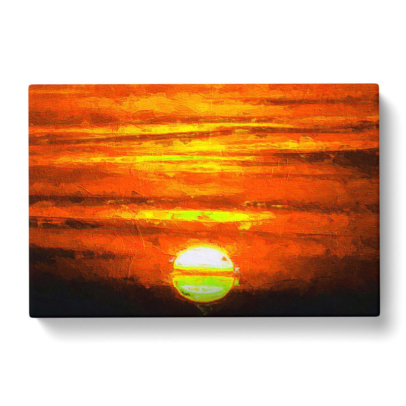 Orange Sunset - Wrapped Canvas, 50cm H x 76cm W x 3cm D
