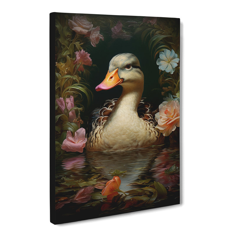 Duck Rococo Art - Wrapped Canvas, 76cm H x 50cm W x 3cm D