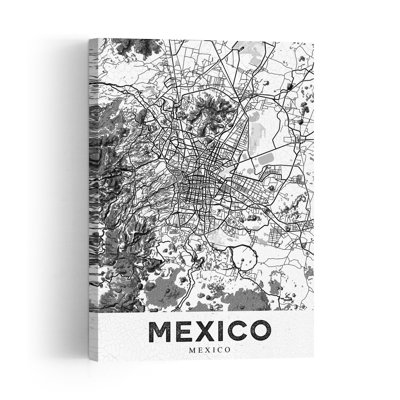 " Mexico City Urban Map Retro Vintage City Architecture Wall Art Print " by StudioSix