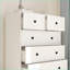 Commode 4 tiroirs blanc moderne | Blanc antique | Mélamine