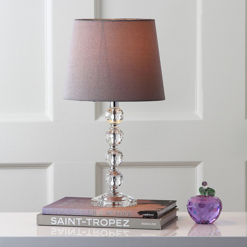 Dassas Crystal Table Lamp, Dark Gray