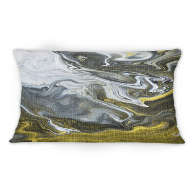 Coussin décoratif doré à motif de nuages dorés blanc et jaune 1