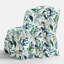 Fauteuil de chambre Edie bleu paon et blanc-121671373