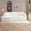 Canapé d'angle infonuagique pour salon, canapé d'angle en L sans structure avec pouf, canapé d'angle modulaire 3 places-1555942573