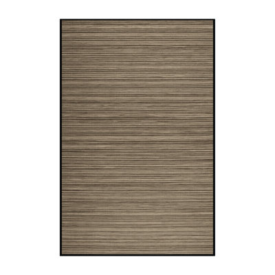Machine Washable Horizontal Stripes Brown Area Rug