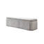 Banc en lin gris avec rangement Orane