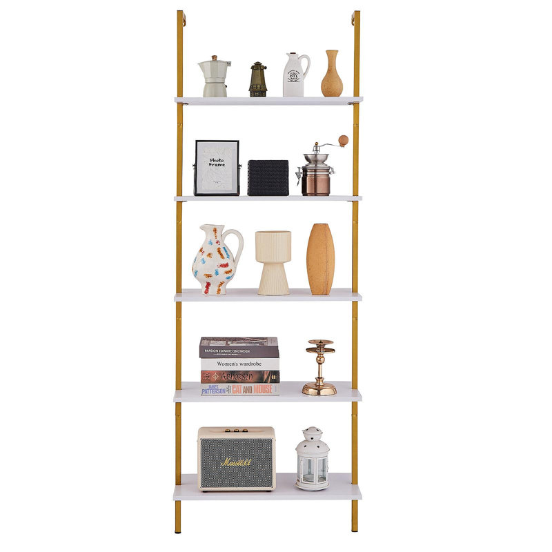 Tablette murale industrielle à 5 niveaux 24x11,8 po, H 71,85 po x l 25,2 po x P 11,8 po