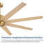 Ventilateur de plafond standard 8 pales avec fixation à tige verticale-323781272-323781274-323781351