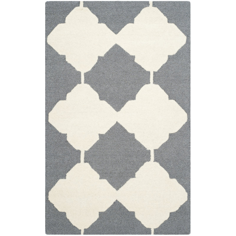 Cannen Hand Tufted Wool Geometric Rug, Rectangle 8' x 10'