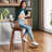 Modern PU Leather Bar Stools With Bentwood Armrests, Durable Frame, 360° Swivel, And Cushioned Comfort  Perfect For Kitchen, Home Bar, Or Dining Area-509931812
