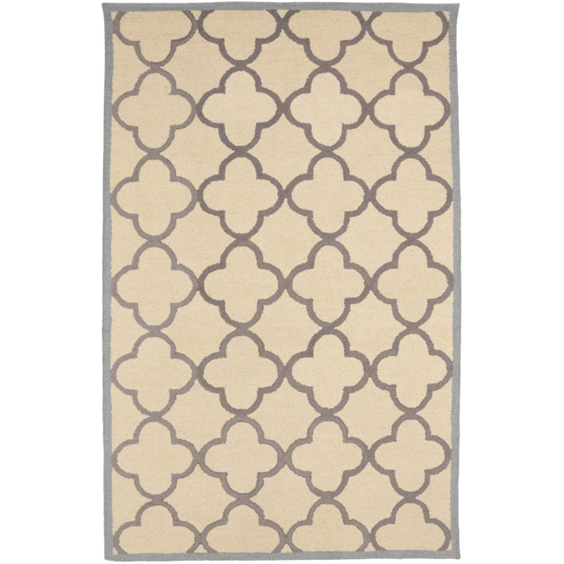 Tapis oriental crème et taupe 5X8