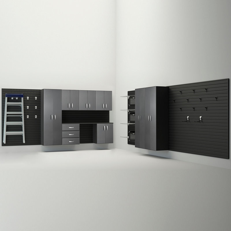 Deluxe 39 Piece Plastic Complete Storage System, Black/Silver Carbon