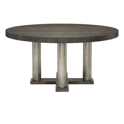 Linea Round Solid Wood Top Dining Table