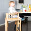 Little Stars Combination High Chair, High Chair Convertible Into Chair & Table, Natural Wood