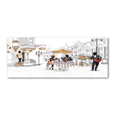 Café - Wrapped Canvas Print