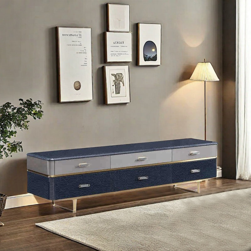 Meuble télé de luxe de style européen, 86.61"