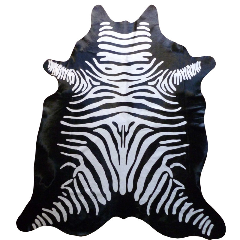 Tapis noir/blanc vache zèbre brésiliened Gandy